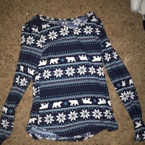 A soft winter bear v neck shirt